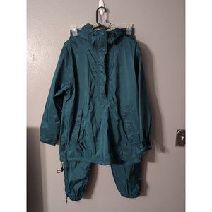 LL Bean Vintage Windbreaker Parka & Pant Set (2 pc) Green Size M Gore-Tex